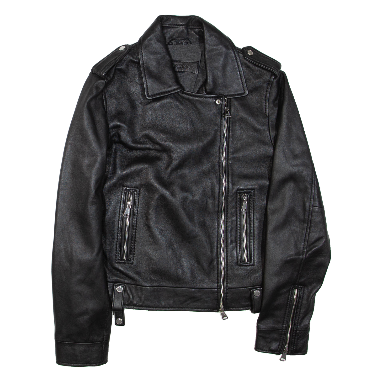 OAKWOOD Womens Jacket Black Faux Leather L Refurbished - N/A refurbished available on Cerqular