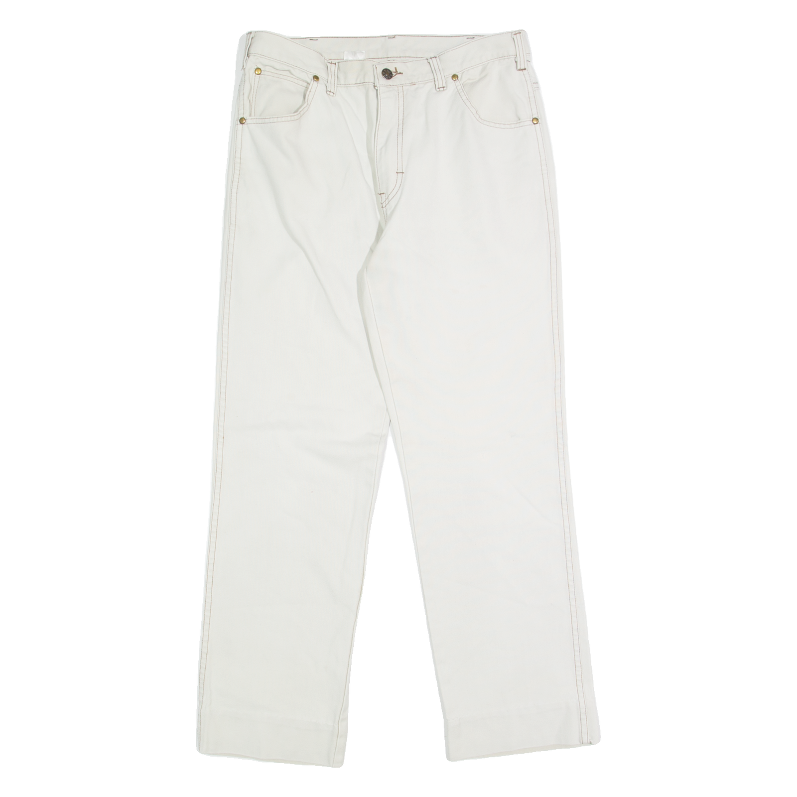 CV Womens Trousers White Regular Straight W30 L23 Refurbished - N/A refurbished available on Cerqular
