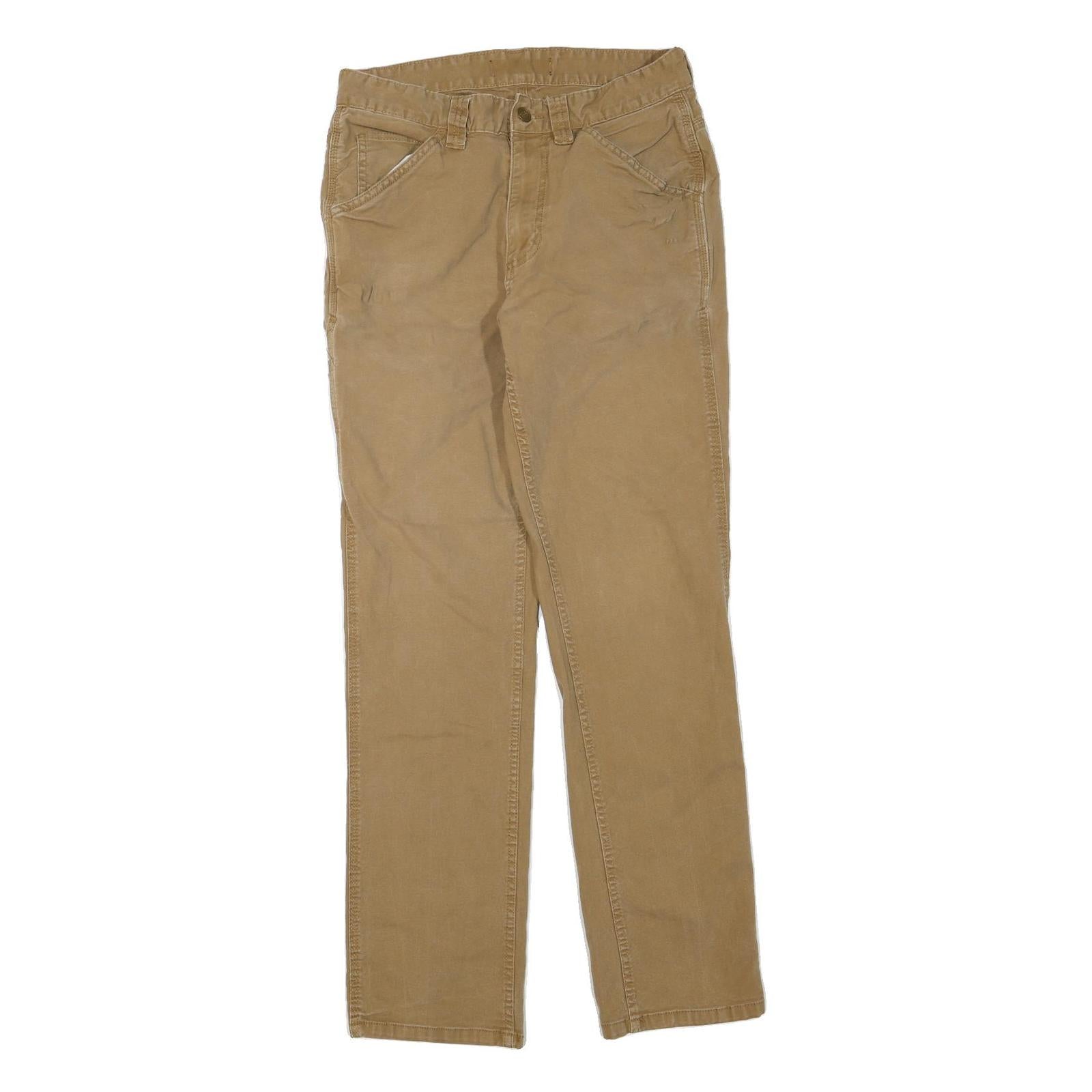 DICKIES Mens Cotton Blend Beige Regular Straight Trousers W28 L30 Workwear Zip Refurbished - N/A refurbished available on Cerqular