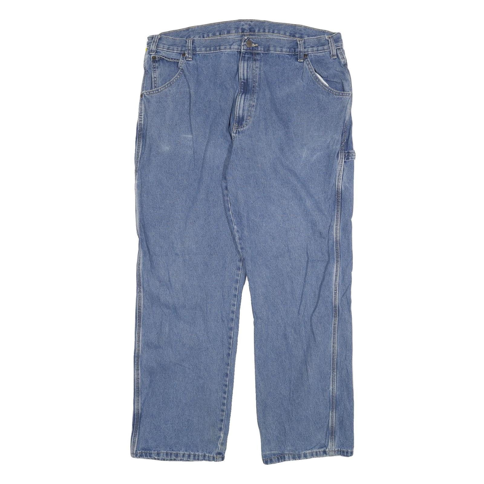 DICKIES Mens Regular Blue Denim Jeans W38 L30 Workwear Zip Closure Refurbished - N/A refurbished available on Cerqular