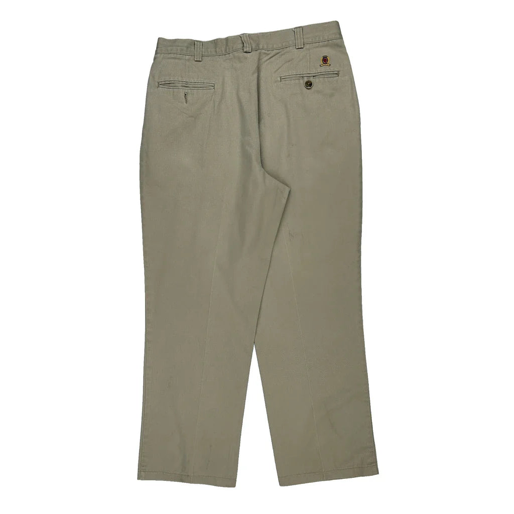 Buy Tommy Hilfiger Trousers - 34W 30L Beige Cotton Refurbished - $39.85 Tommy Hilfiger Trousers - 34W 30L Beige Cotton Refurbished - Thrifted (note: this is a term often used to describe second- refurbished available on Cerqular