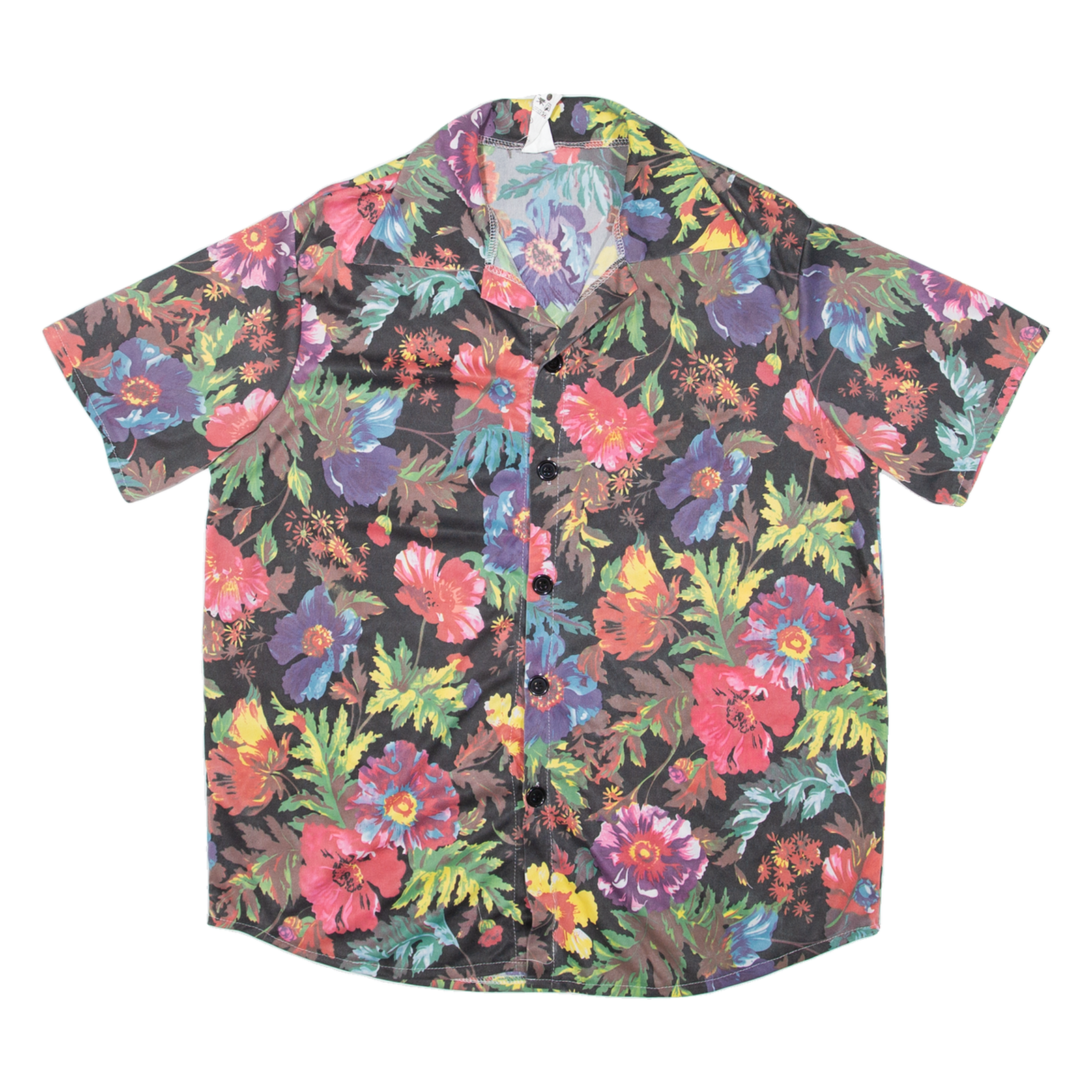 Mens Hawaiian Shirt Black Floral M Refurbished - N/A refurbished available on Cerqular