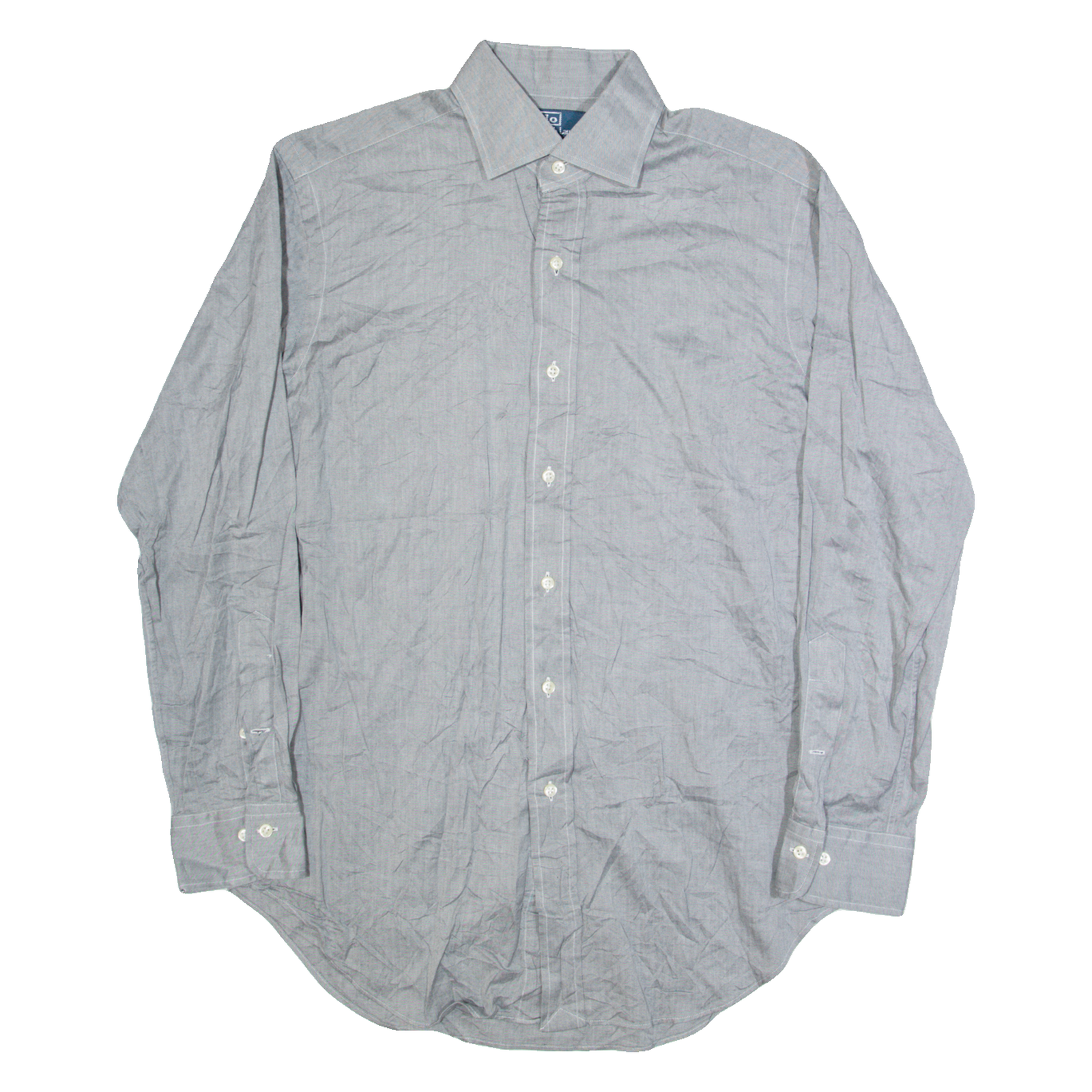 RALPH LAUREN Regent Mens Plain Shirt Grey Long Sleeve L Refurbished - N/A refurbished available on Cerqular