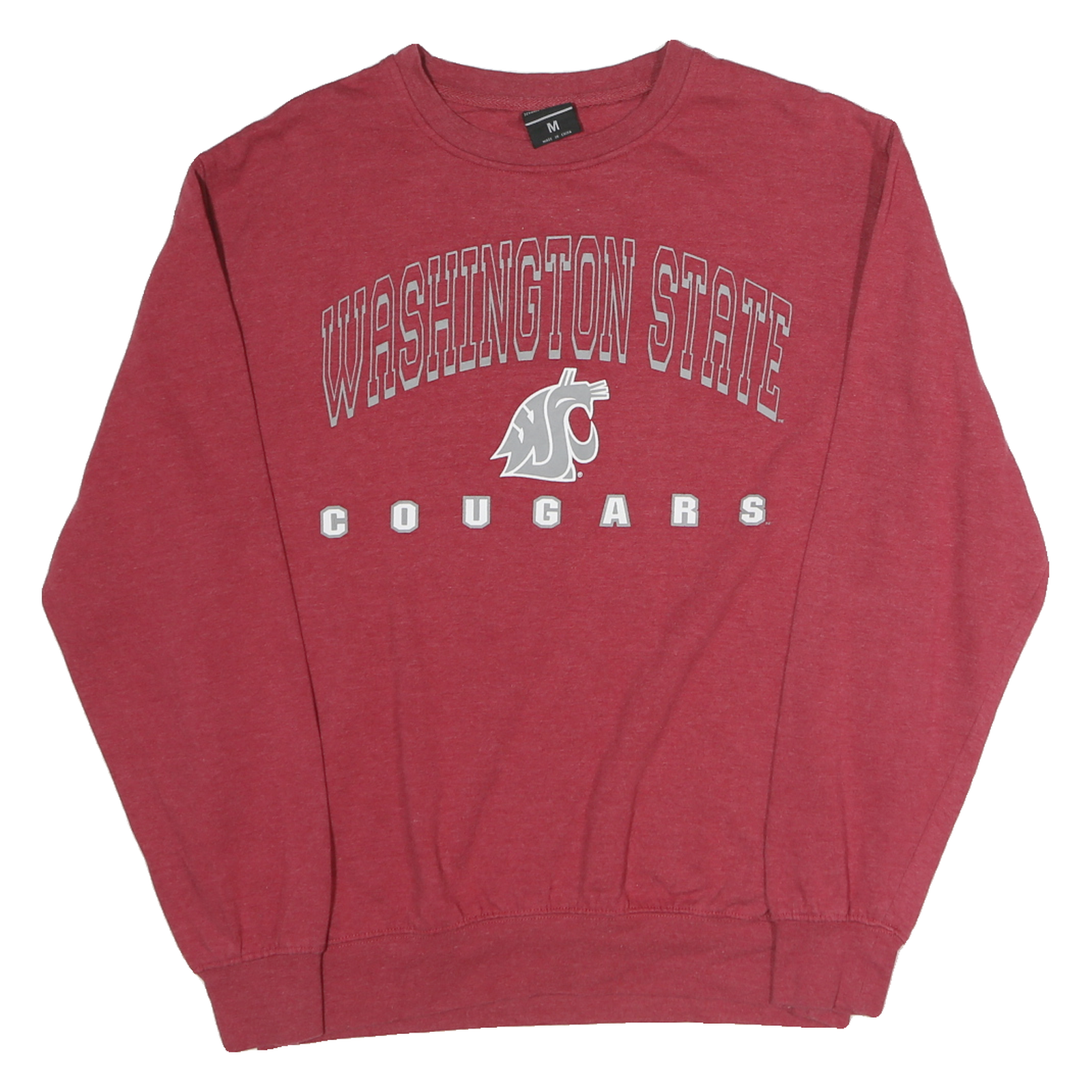 Mens Red Washington State Cougars Crew Neck M Sweatshirt Cotton Pullover Refurbished - N/A refurbished available on Cerqular