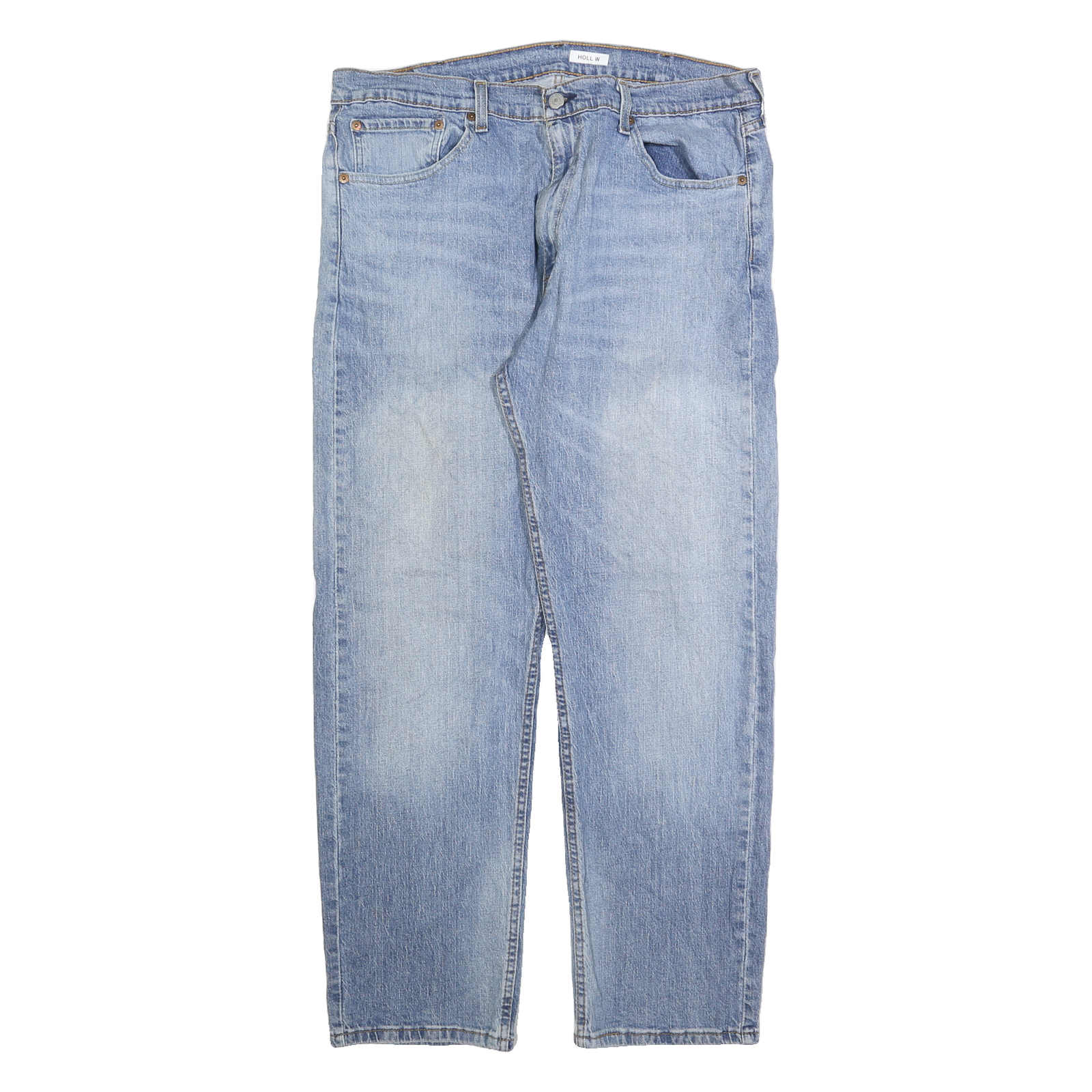 LEVI'S 505 Mens Jeans Blue Regular Straight Denim Medium W36 L30 Classic Zip Refurbished - N/A refurbished available on Cerqular