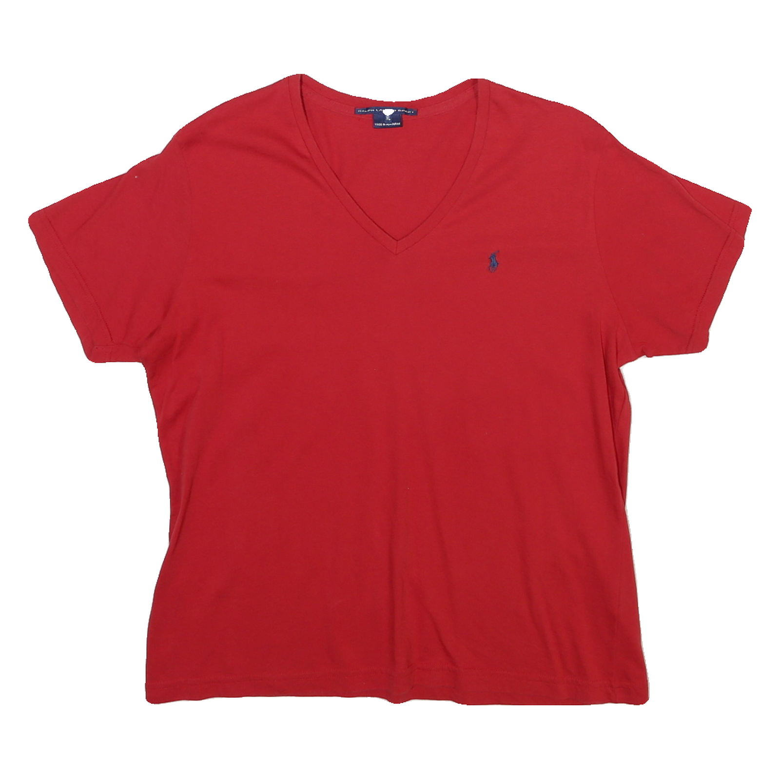Buy RALPH LAUREN SPORT Womens Red V-Neck T-Shirt XL Cotton Blend Classic Fit Refurbished - $25.99 RALPH LAUREN SPORT Womens Red V-Neck T-Shirt XL Cotton Blend Classic Fit Refurbished - N/A refurbished available on Cerqular