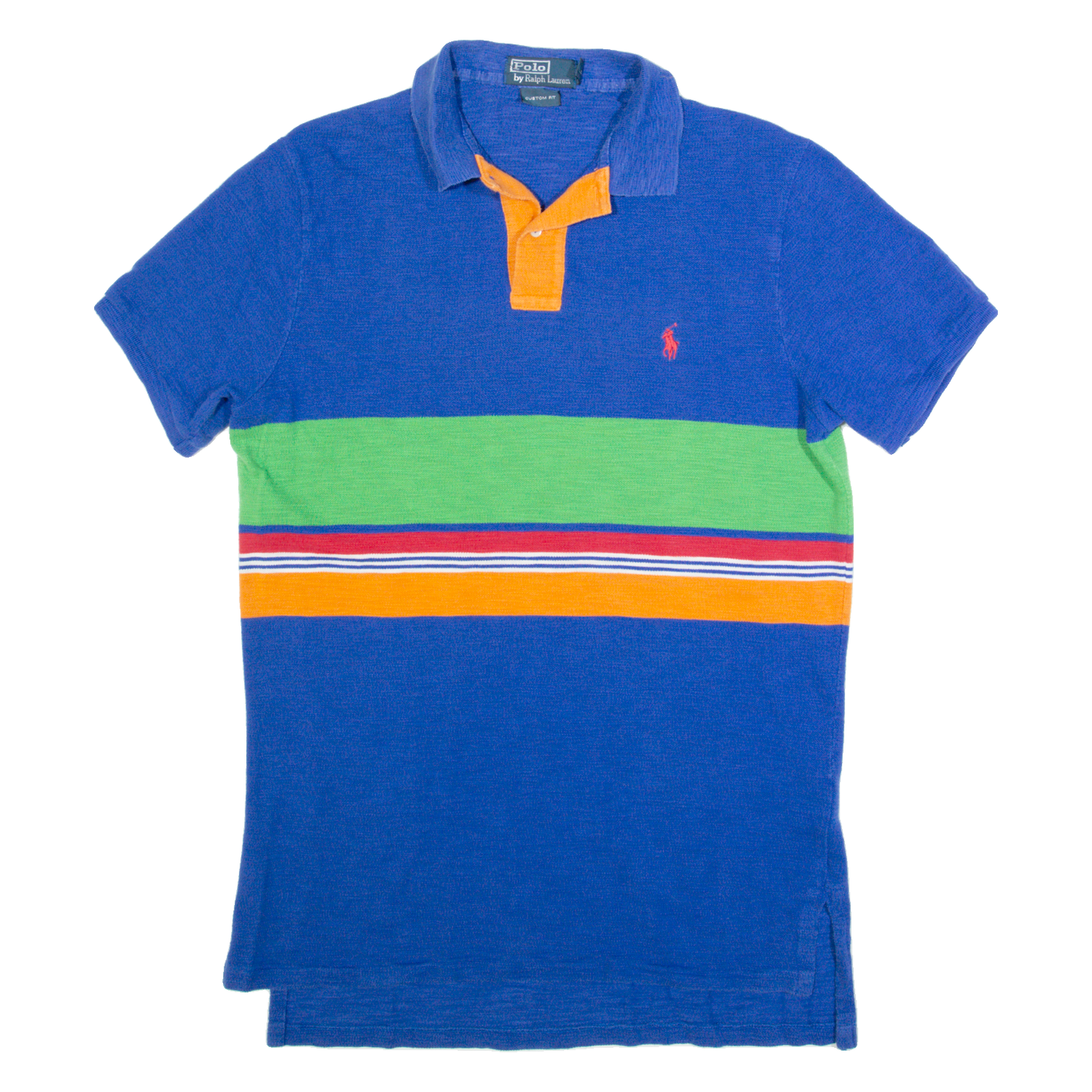 POLO RALPH LAUREN Mens Polo Shirt Blue Striped M Refurbished - N/A refurbished available on Cerqular