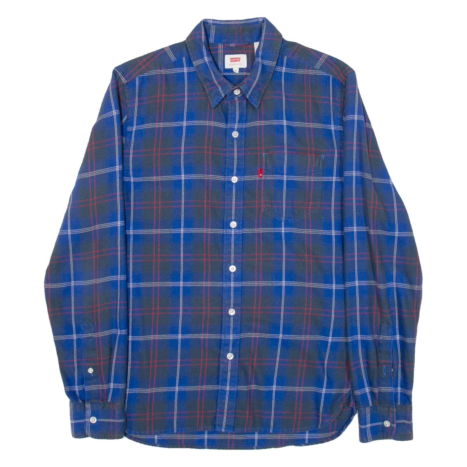 Buy LEVI'S Mens Flannel Shirt Blue Check Long Sleeve S Refurbished - $28.59 LEVI'S Mens Flannel Shirt Blue Check Long Sleeve S Refurbished - N/A refurbished available on Cerqular