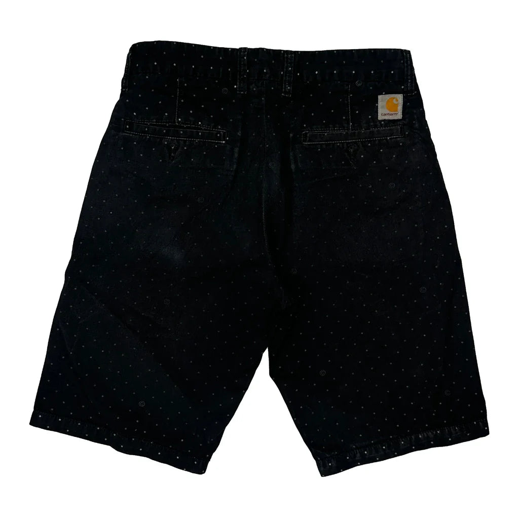 Carhartt Polka Dot Shorts - 30W 10L Black Cotton Refurbished - Thrifted (note: this is a term often used to describe second- refurbished available on Cerqular
