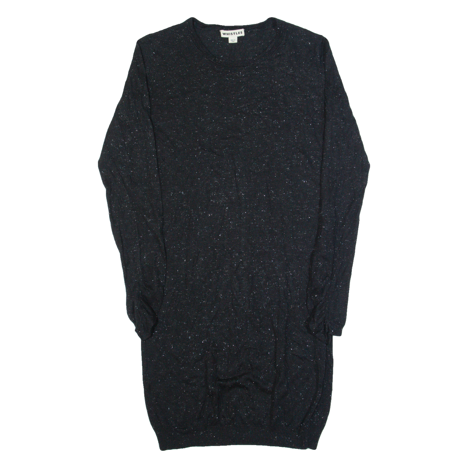 WHISTLES Womens Jumper Dress Black Knit Long Sleeve Knee Length UK 4 Refurbished - N/A refurbished available on Cerqular