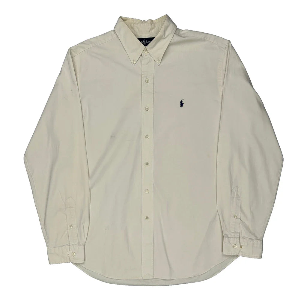 Buy Ralph Lauren Shirt - XL Cream Cotton Refurbished - $40.19 Ralph Lauren Shirt - XL Cream Cotton Refurbished - Thrifted (note: this is a term often used to describe second- refurbished available on Cerqular