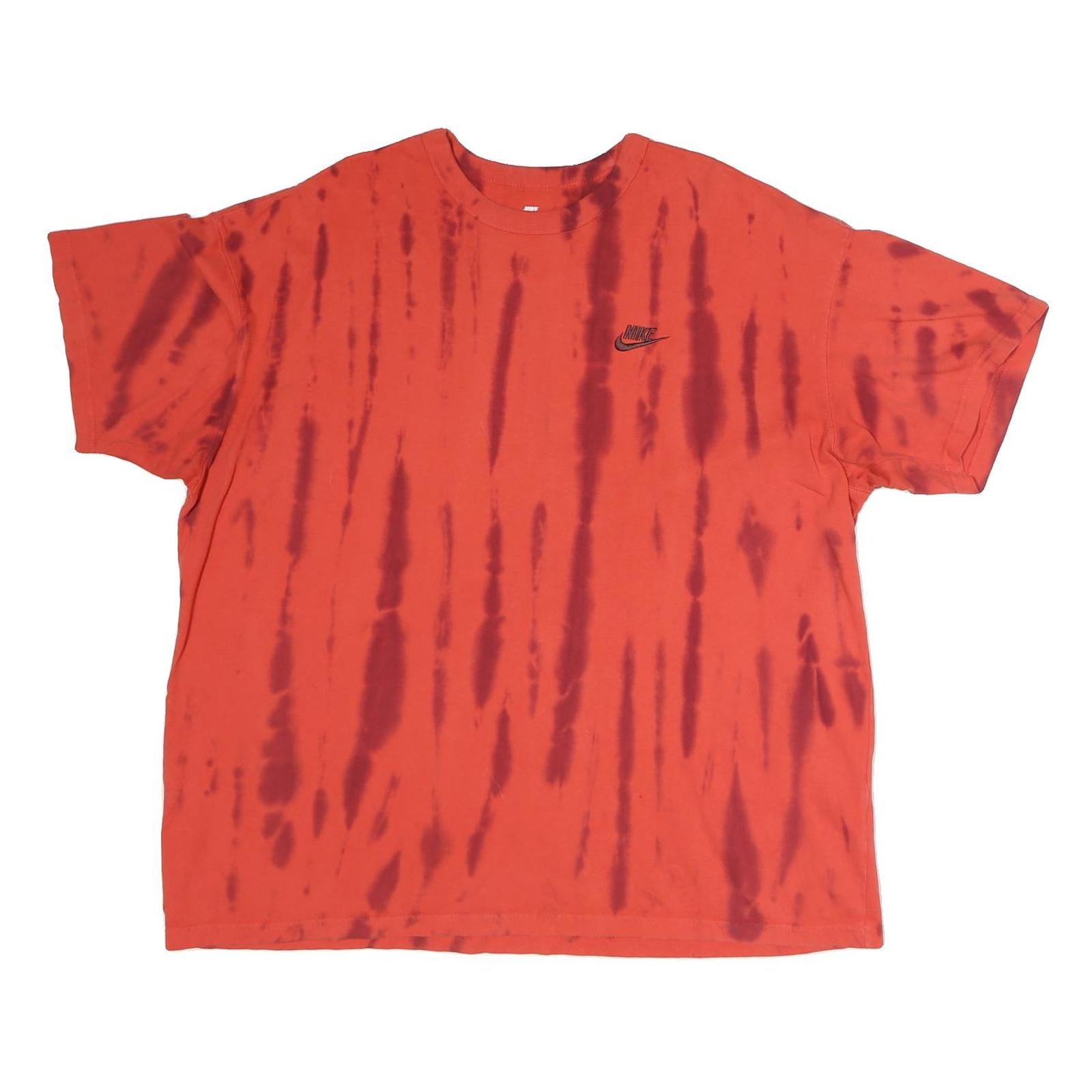 NIKE Mens Red & Maroon Tie Dye T-Shirt XL Short Sleeve Crew Neck Logo Refurbished - N/A refurbished available on Cerqular