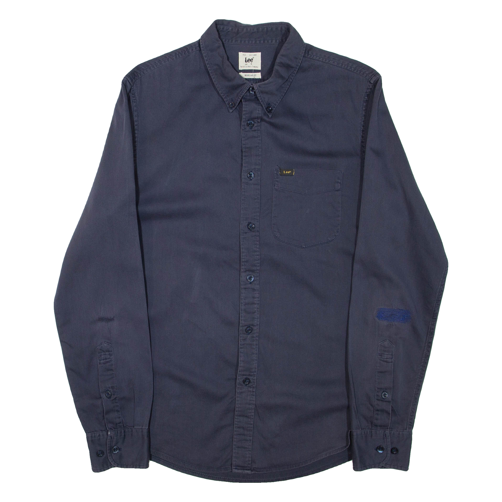 LEE Mens Plain Shirt Grey Long Sleeve S Refurbished - N/A refurbished available on Cerqular
