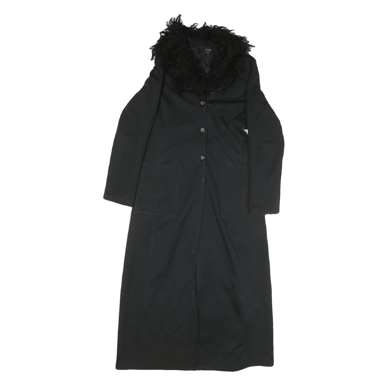 Buy AXARA Womens Black Faux Fur Collar Long Button Jacket XS Polyester Blend Long Refurbished - $32.49 AXARA Womens Black Faux Fur Collar Long Button Jacket XS Polyester Blend Long Refurbished - N/A refurbished available on Cerqular