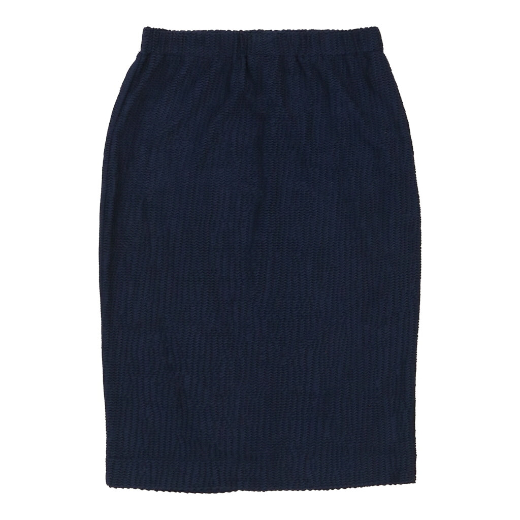 Emilio Pucci Midi Skirt - Medium Navy Polyester Blend Refurbished - Thrifted (note: this is a term often used to describe second- refurbished available on Cerqular