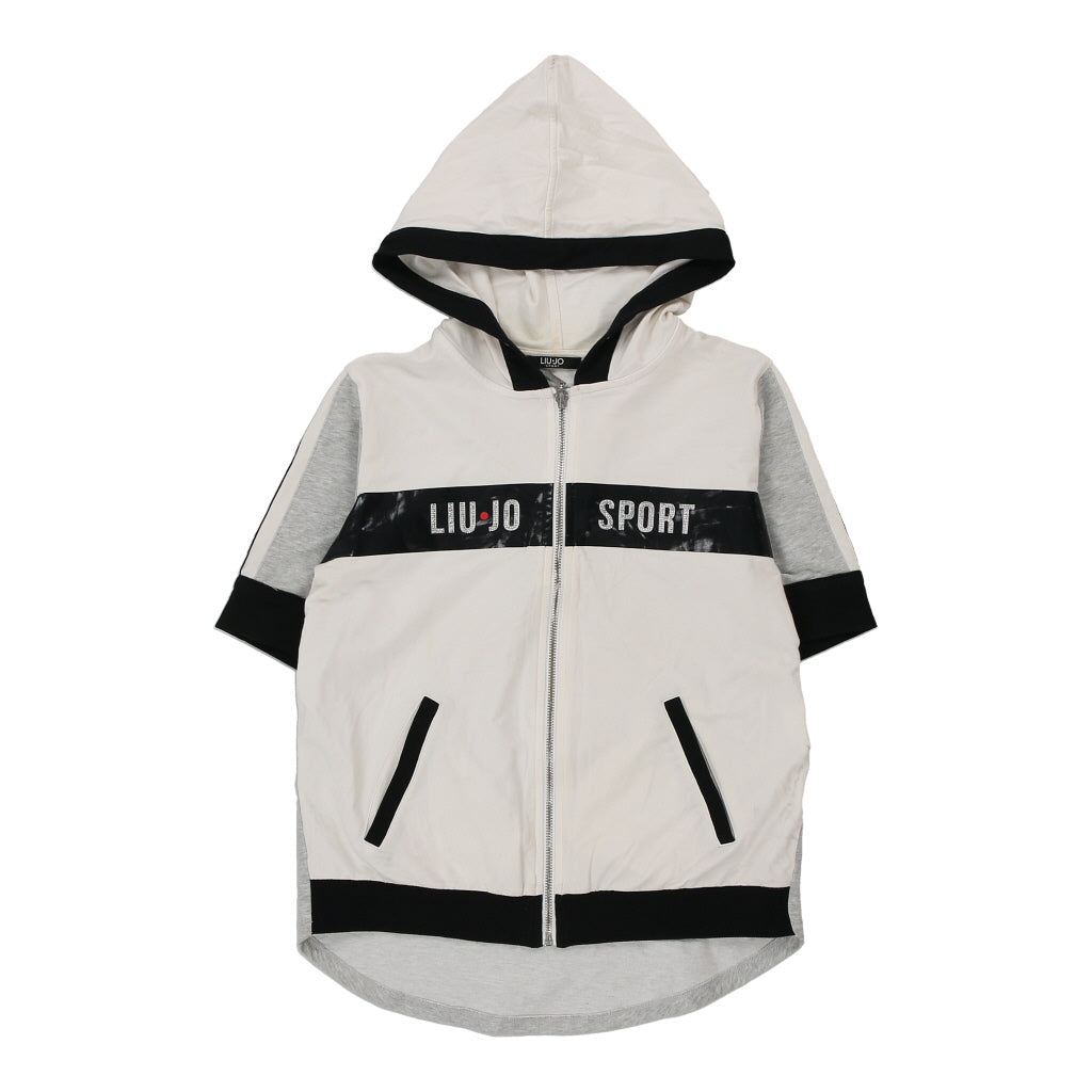 Liu Jo Hoodie - XS White Cotton | Size: x-small Refurbished - Thrifted (note: this is a term often used to describe second- refurbished available on Cerqular