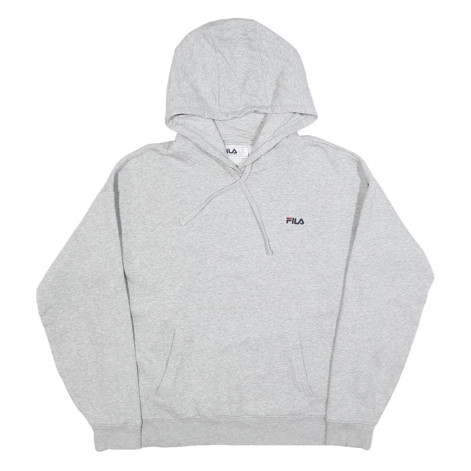 FILA Womens Grey Hoodie 2XL Cotton Blend Casual Pullover Sweatshirt Refurbished - N/A refurbished available on Cerqular