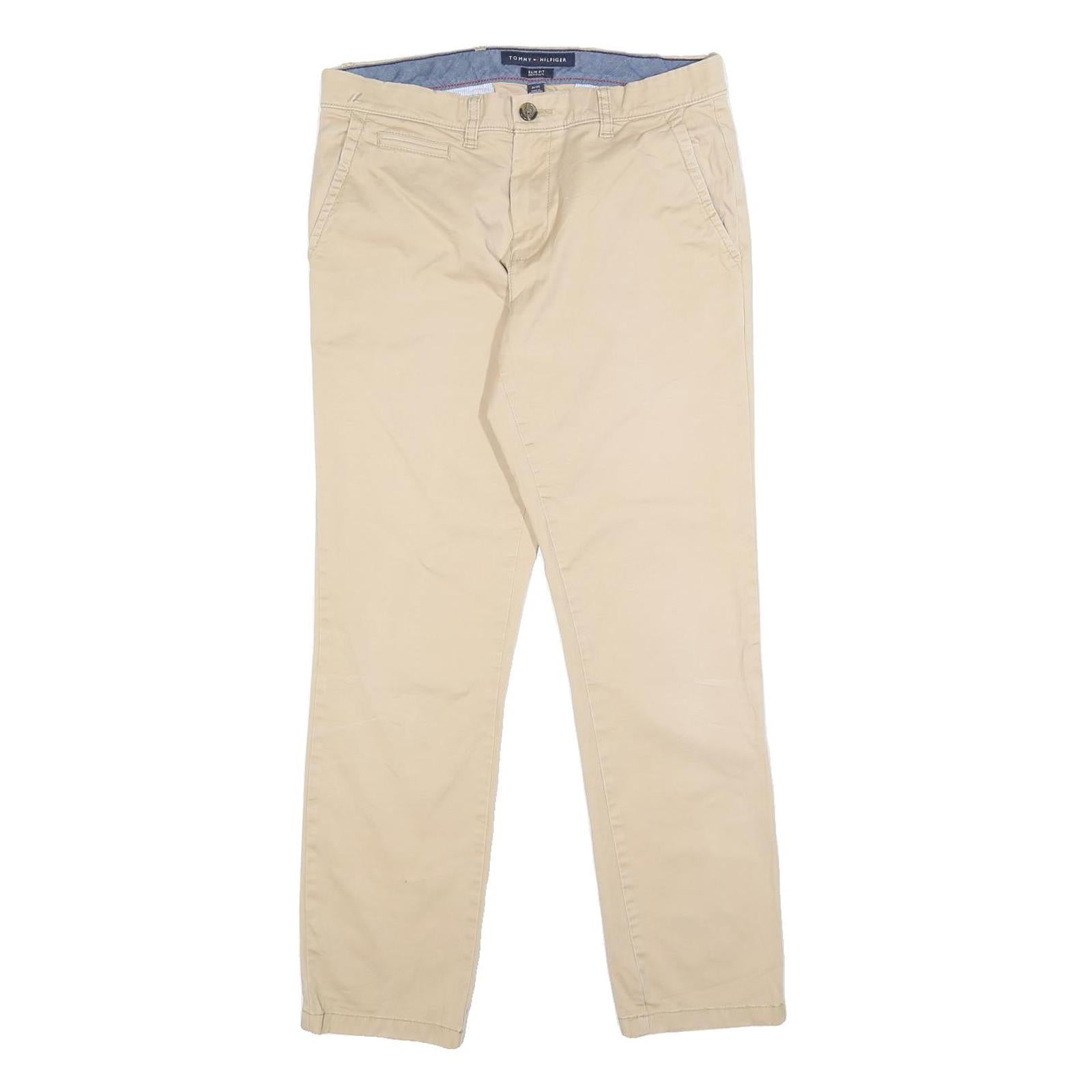 Buy TOMMY HILFIGER Mens Slim Beige Cotton Blend Trousers W31 L30 Casual Zip Refurbished - $36.39 TOMMY HILFIGER Mens Slim Beige Cotton Blend Trousers W31 L30 Casual Zip Refurbished - N/A refurbished available on Cerqular