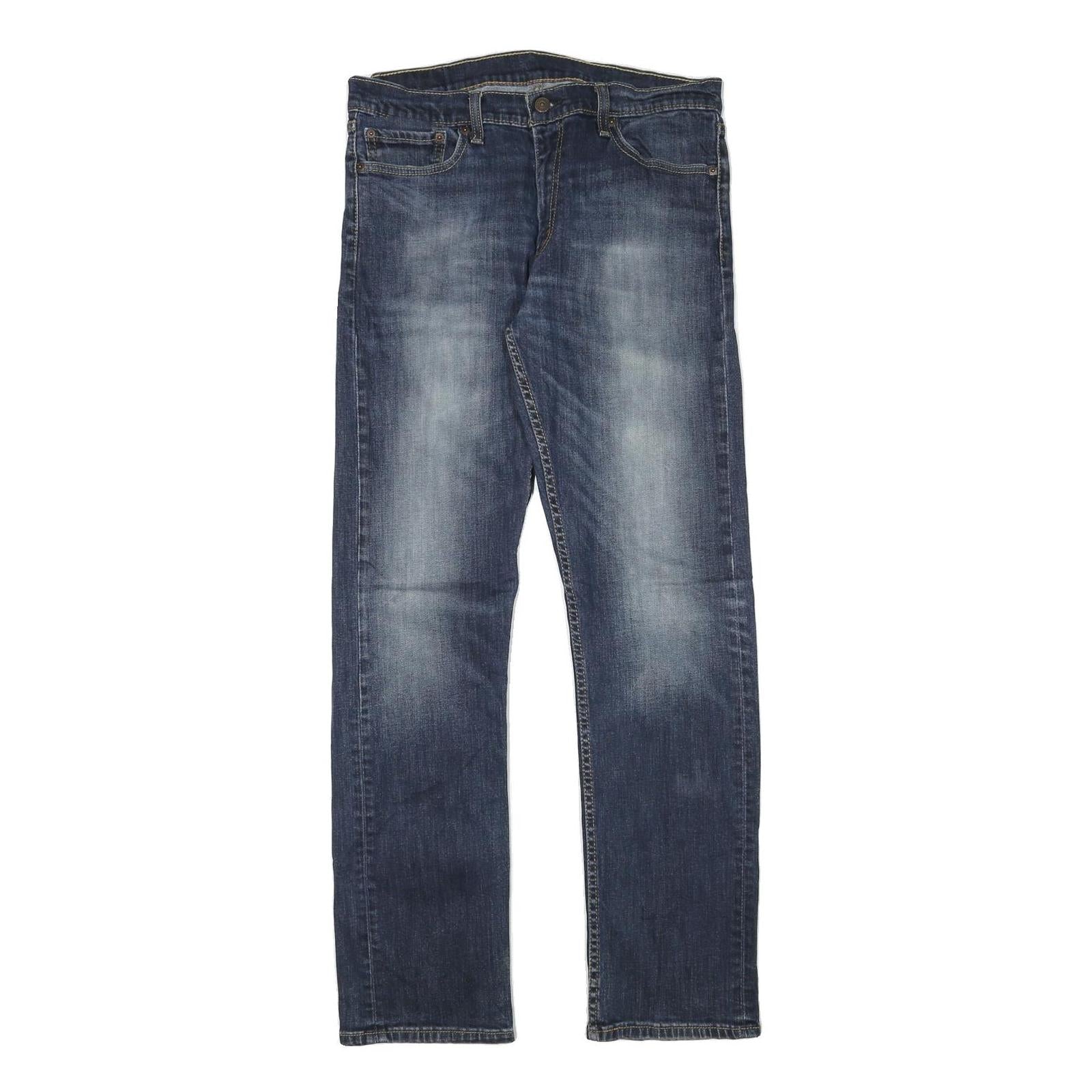 LEVI'S Mens Regular Blue Denim Rinse Jeans W32 L29 Classic Zip Pockets Refurbished - N/A refurbished available on Cerqular