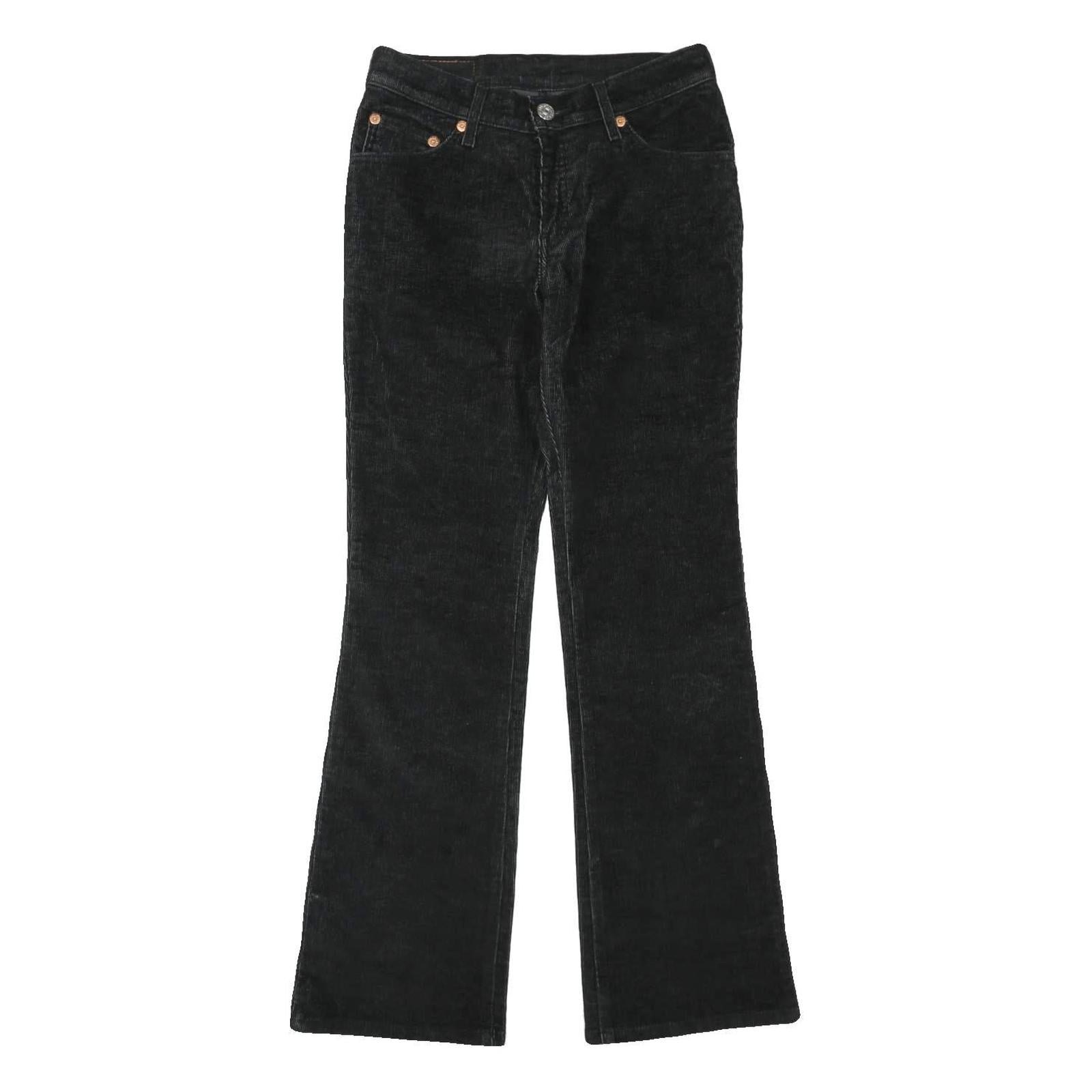 LEVI'S Womens Black Cotton Blend Regular Flared Trousers W30 L32 Classic Fit Refurbished - N/A refurbished available on Cerqular