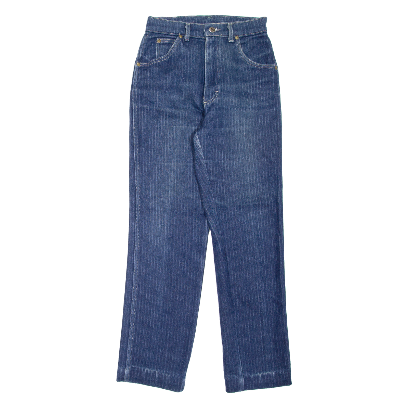 LEE Pinstripe Womens Jeans Blue Regular Mom 90s W24 L28 Refurbished - N/A refurbished available on Cerqular