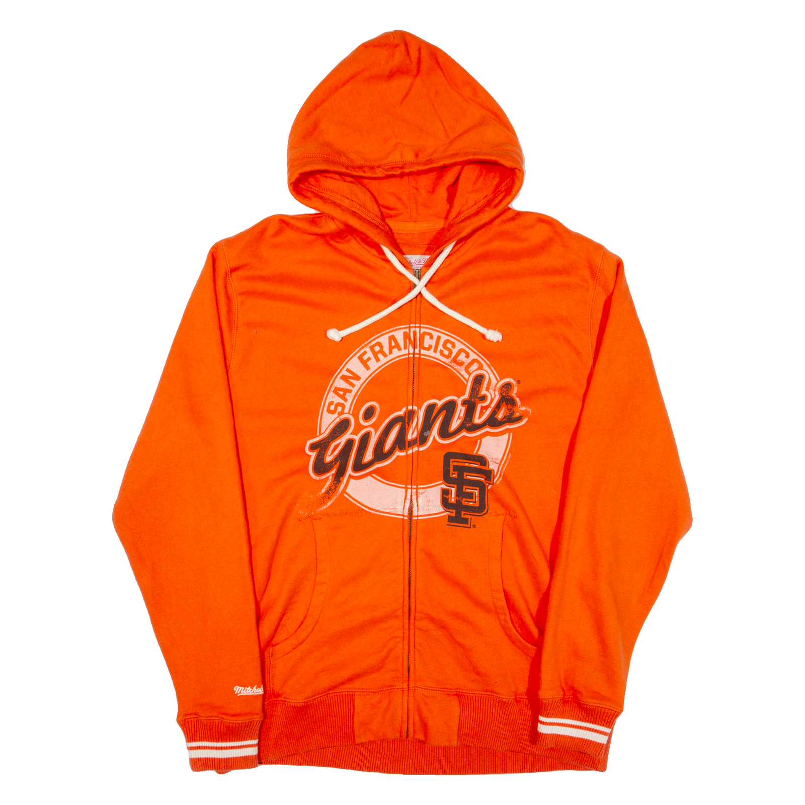 MITCHELL & NESS San Francisco Giants Mens Orange Hoodie Full Zip USA XL Refurbished - N/A refurbished available on Cerqular