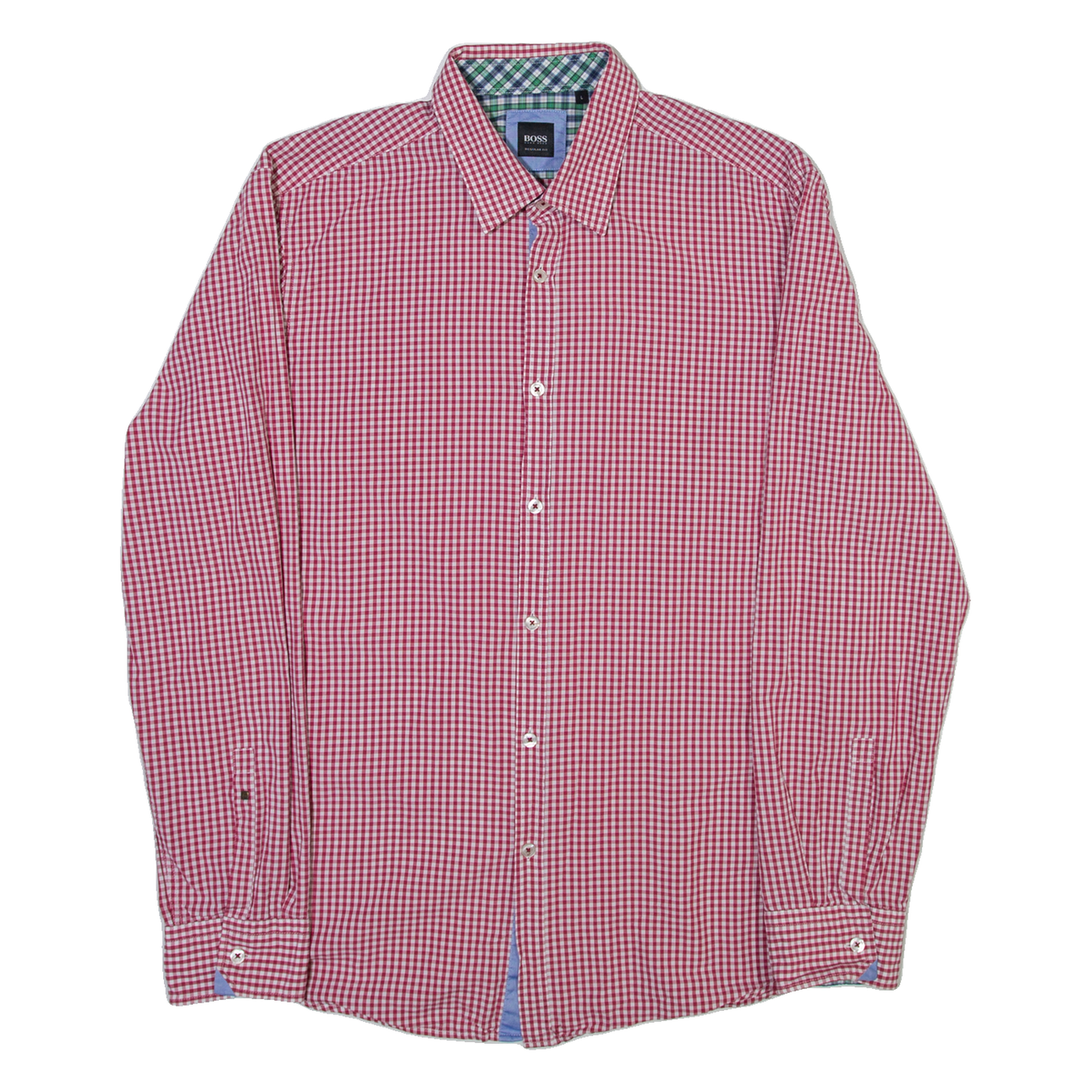 Buy HUGO BOSS Mens Shirt Red Gingham Long Sleeve L Refurbished - $28.59 HUGO BOSS Mens Shirt Red Gingham Long Sleeve L Refurbished - N/A refurbished available on Cerqular