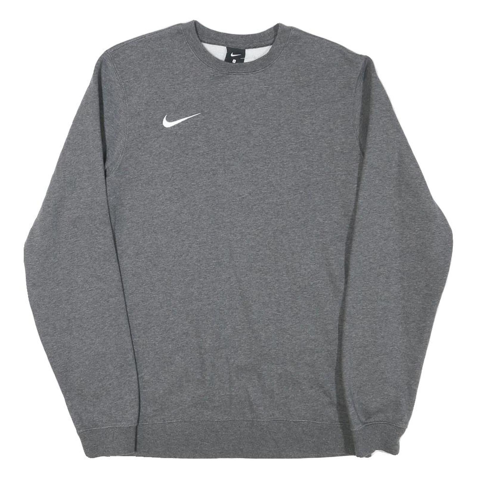 NIKE Mens Grey Crew Neck S Cotton Blend Sweatshirt Sports Casual Pullover Refurbished - N/A refurbished available on Cerqular