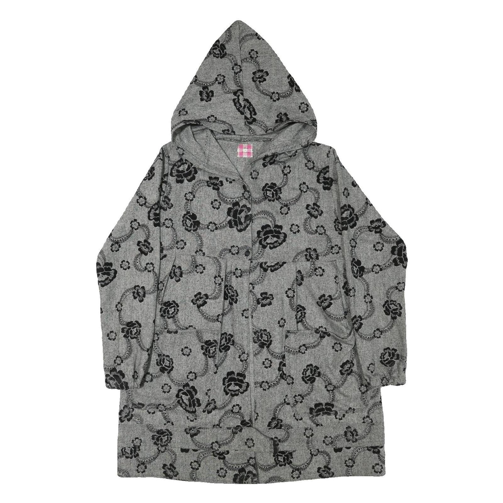 Buy ROSE ET VOILETTE Womens Grey & Black Floral Cotton Blend Hooded Button Jacket M Refurbished - $37.69 ROSE ET VOILETTE Womens Grey & Black Floral Cotton Blend Hooded Button Jacket M Refurbished - N/A refurbished available on Cerqular
