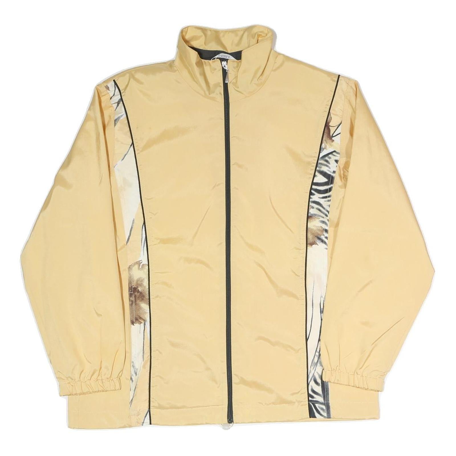 AUTHENTIC KLEIN Womens Yellow Animal Print Zip Jacket M Polyester Blend Refurbished - N/A refurbished available on Cerqular