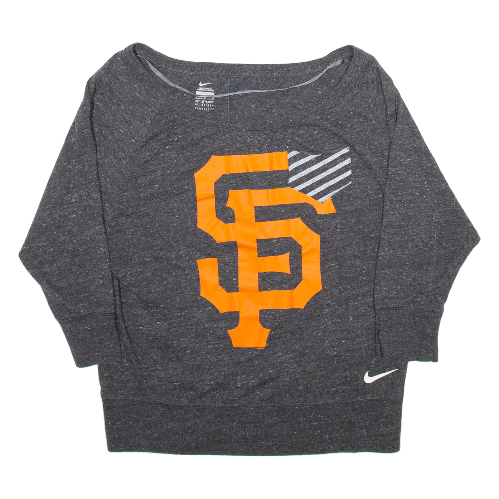 NIKE Womens T-Shirt Grey 3/4 Sleeve M Refurbished - N/A refurbished available on Cerqular