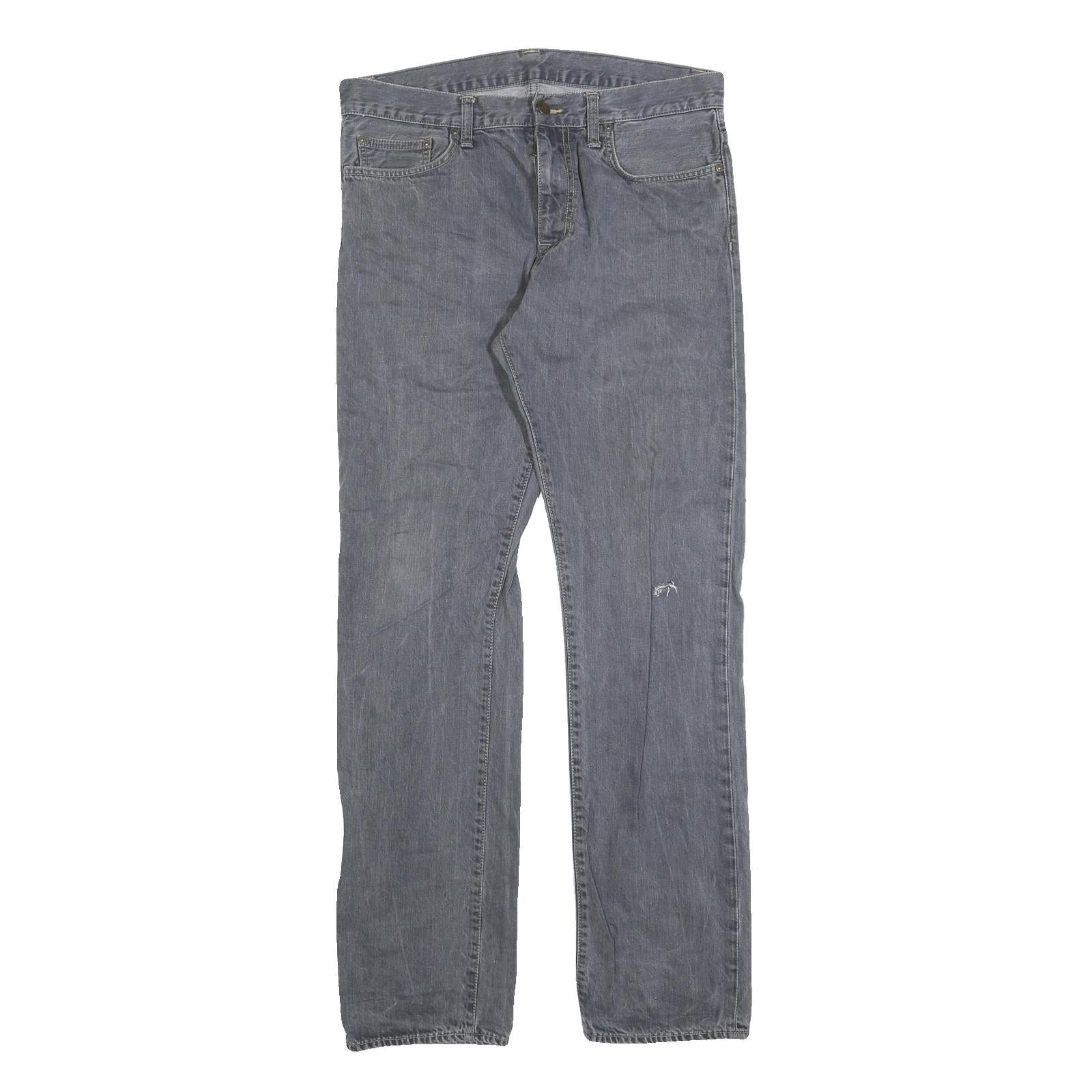CARHARTT Mens Jeans Blue Regular Straight Denim Light W32 L34 Durable Work Wear Refurbished - N/A refurbished available on Cerqular