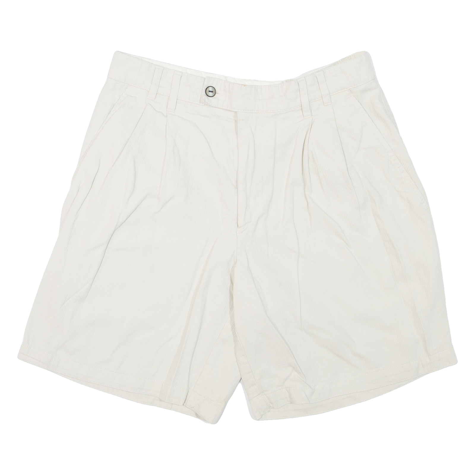 CANDA Pleated Mens Casual Shorts Beige S W28 Refurbished - N/A refurbished available on Cerqular