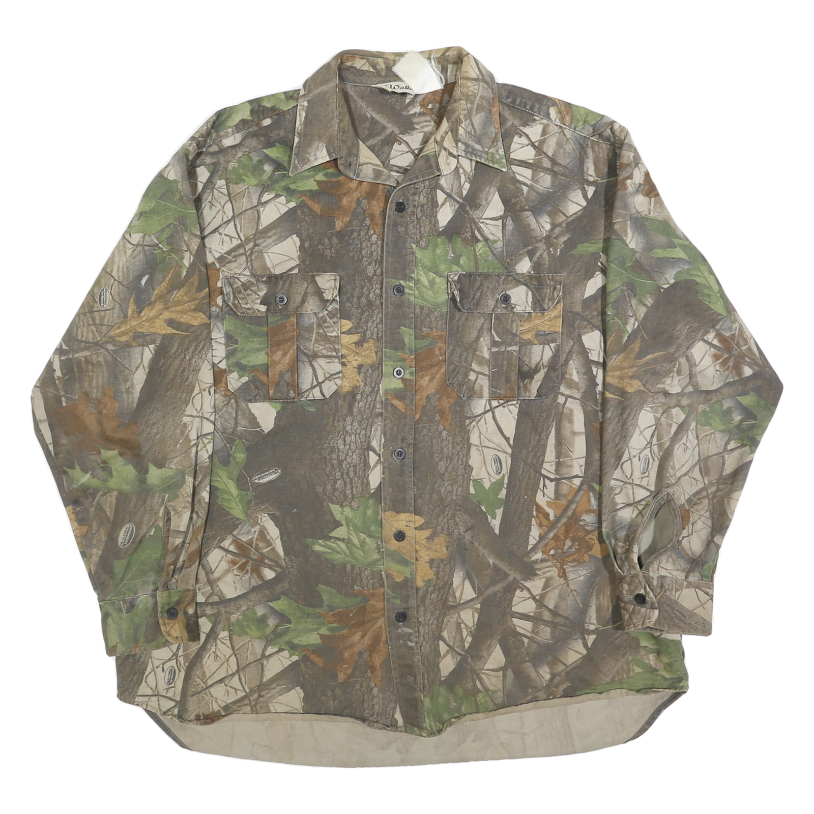 WALLS Mens Green & Brown Camouflage Cotton Shirt 2XL Outdoor Hunting Workwear Refurbished - N/A refurbished available on Cerqular