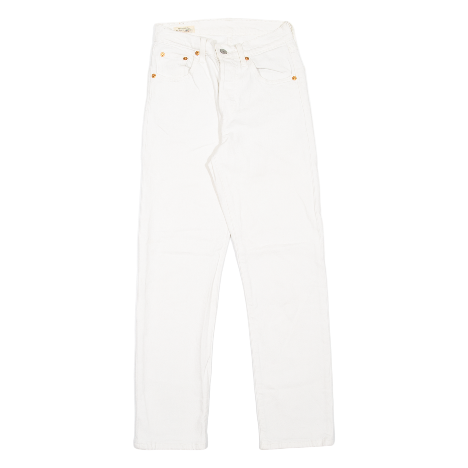 LEVI'S 501 BIG E Jeans Womens White Regular Straight W23 L26 Refurbished - N/A refurbished available on Cerqular