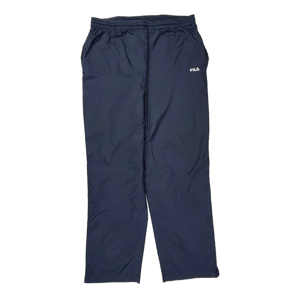Fila Tracksuit - Large Navy Polyester Refurbished - Thrifted (note: this is a term often used to describe second- refurbished available on Cerqular