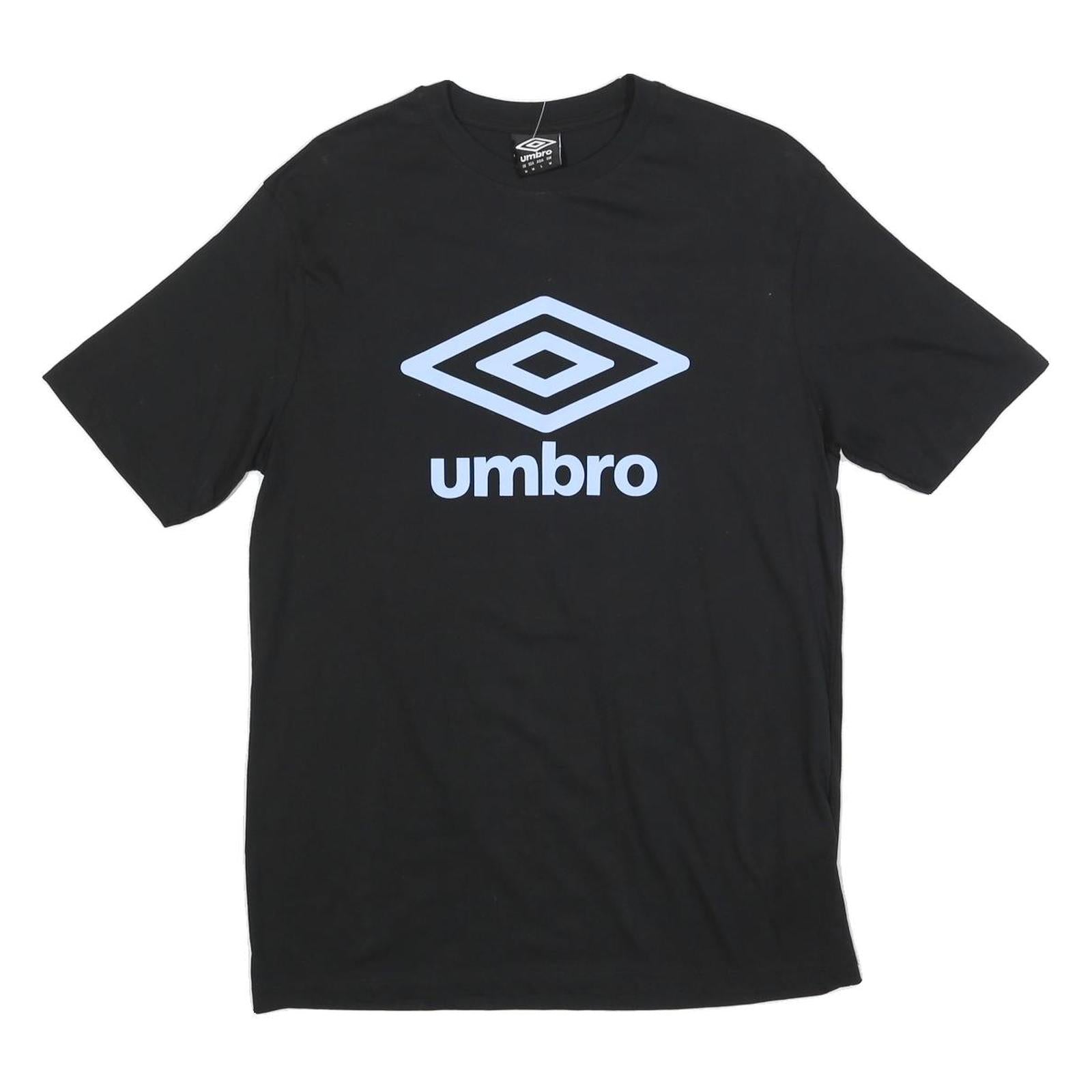 UMBRO Mens Black Athletic T-Shirt M Short Sleeve Crew Neck Logo Print Refurbished - N/A refurbished available on Cerqular