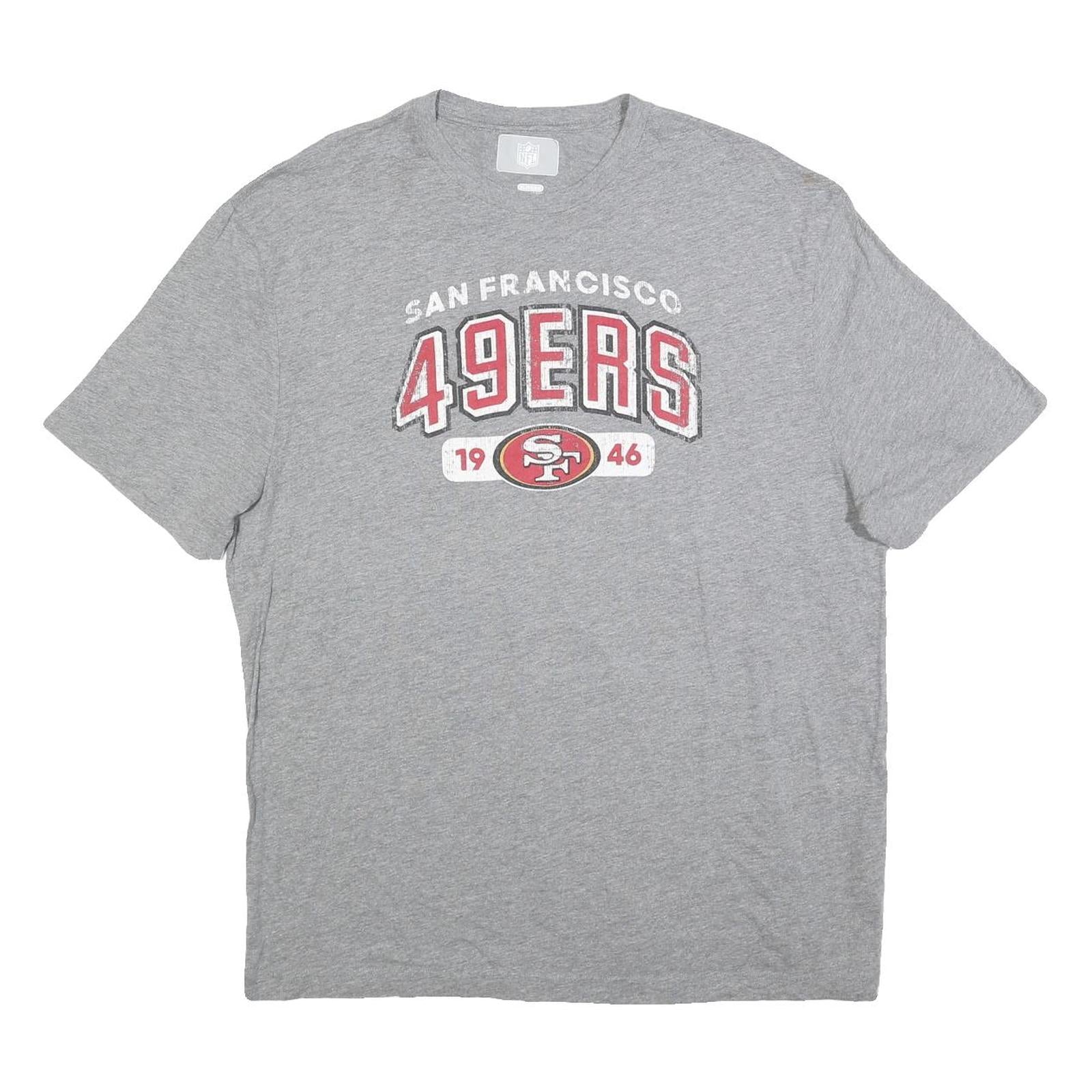 NFL Mens Grey San Francisco 49ers Graphic T-Shirt XL Short Sleeve Crew Neck Refurbished - N/A refurbished available on Cerqular