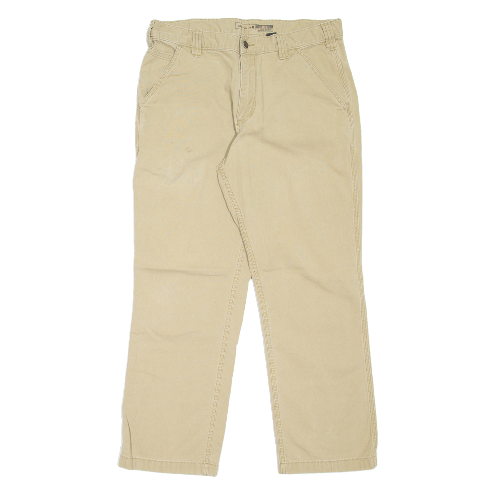 CARHARTT Workwear Mens Trousers Beige Relaxed Straight W34 L30 Refurbished - N/A refurbished available on Cerqular