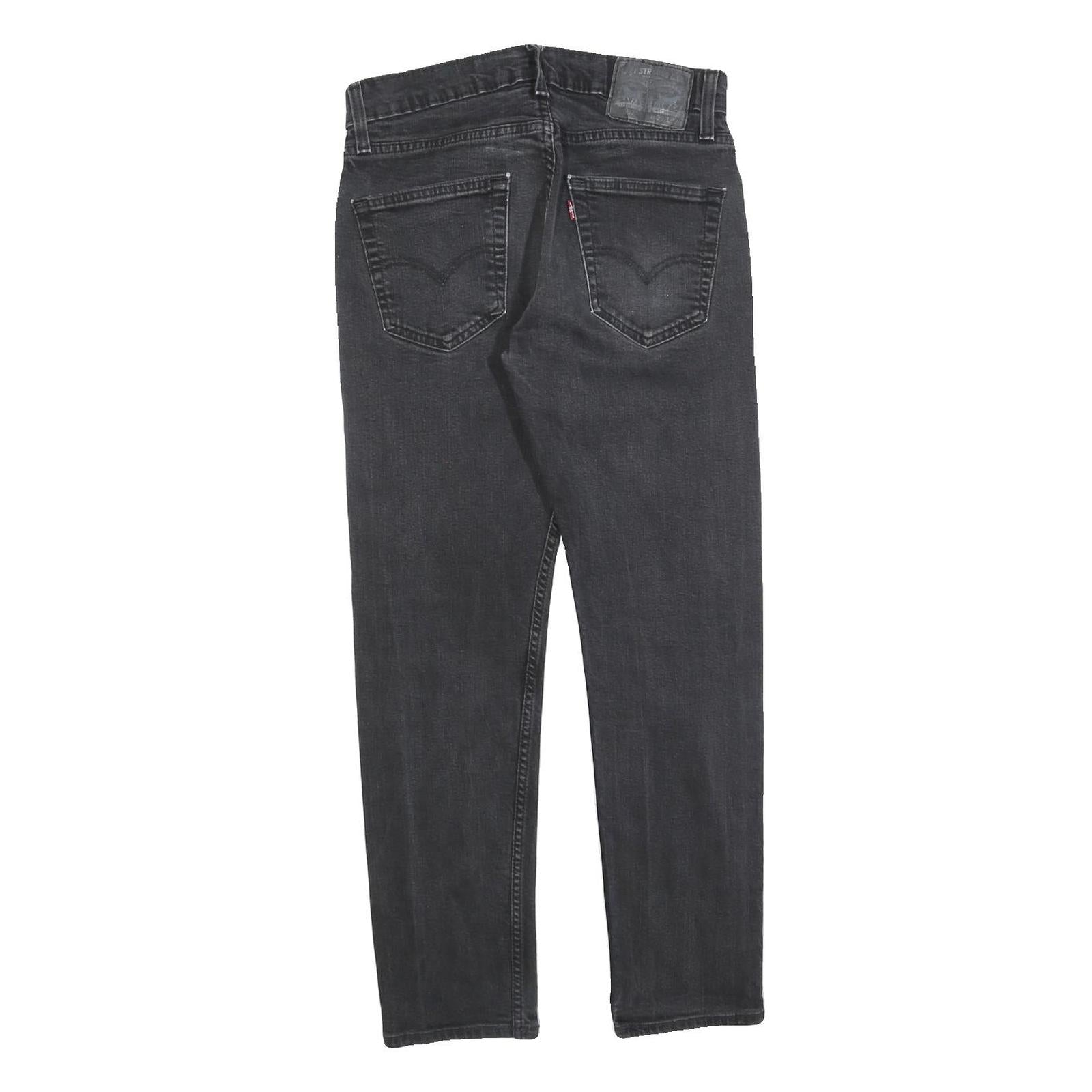 LEVI'S 502 Mens Jeans Black Slim Slim Denim Medium W29 L27 Classic Zip Cotton Refurbished - N/A refurbished available on Cerqular