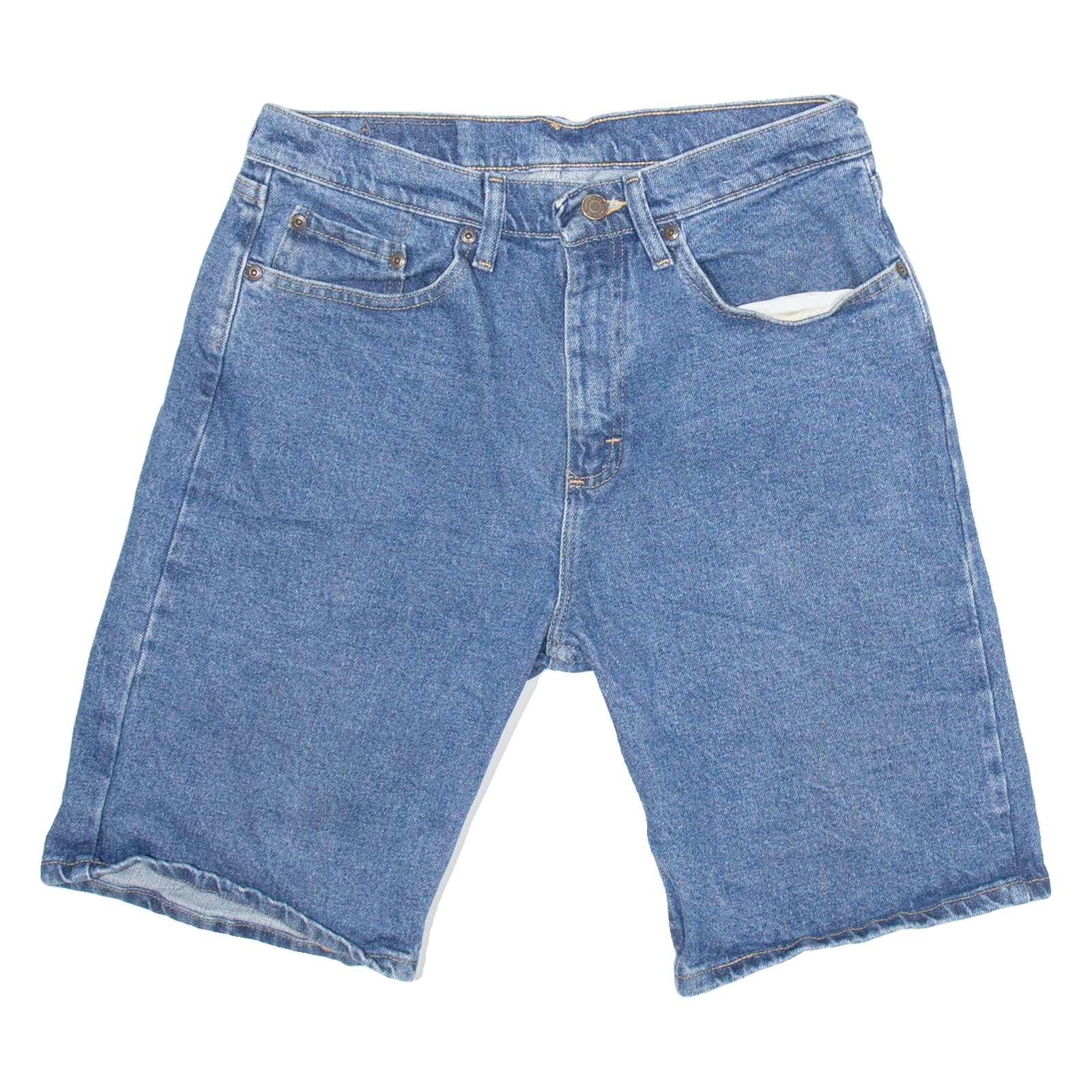 WRANGLER Mens Denim Shorts Blue M W30 Refurbished - N/A refurbished available on Cerqular