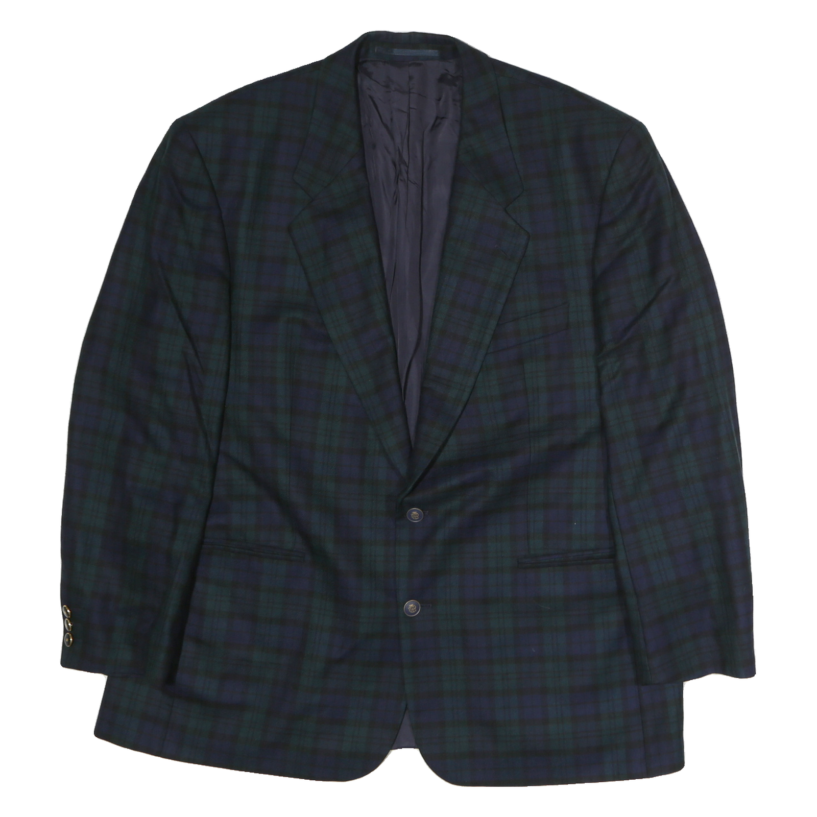 BAUMLER Mens Green & Blue Checked Jacket L Cotton Blend Blazer Classic Fit Refurbished - N/A refurbished available on Cerqular