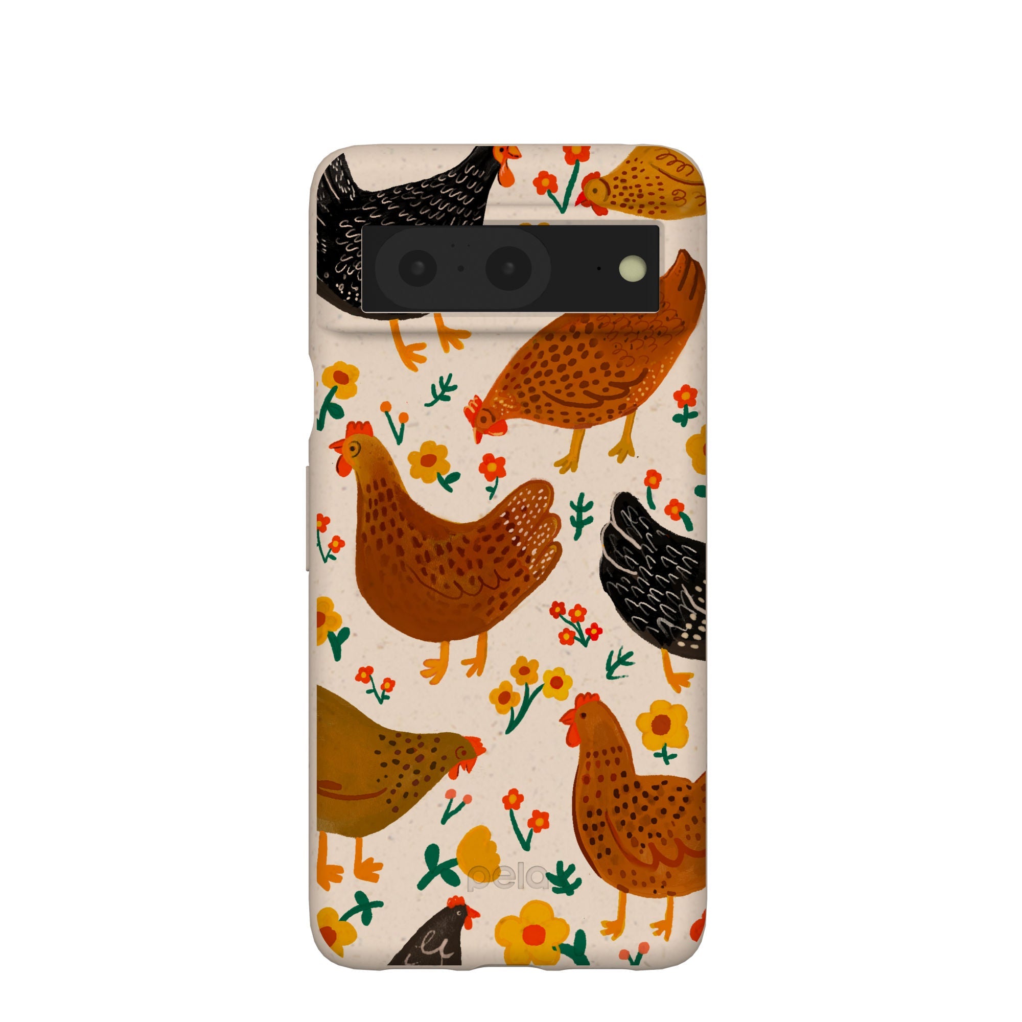 Seashell Chicken Garden Google Pixel 8 Case Refurbished - Pela Case refurbished available on Cerqular