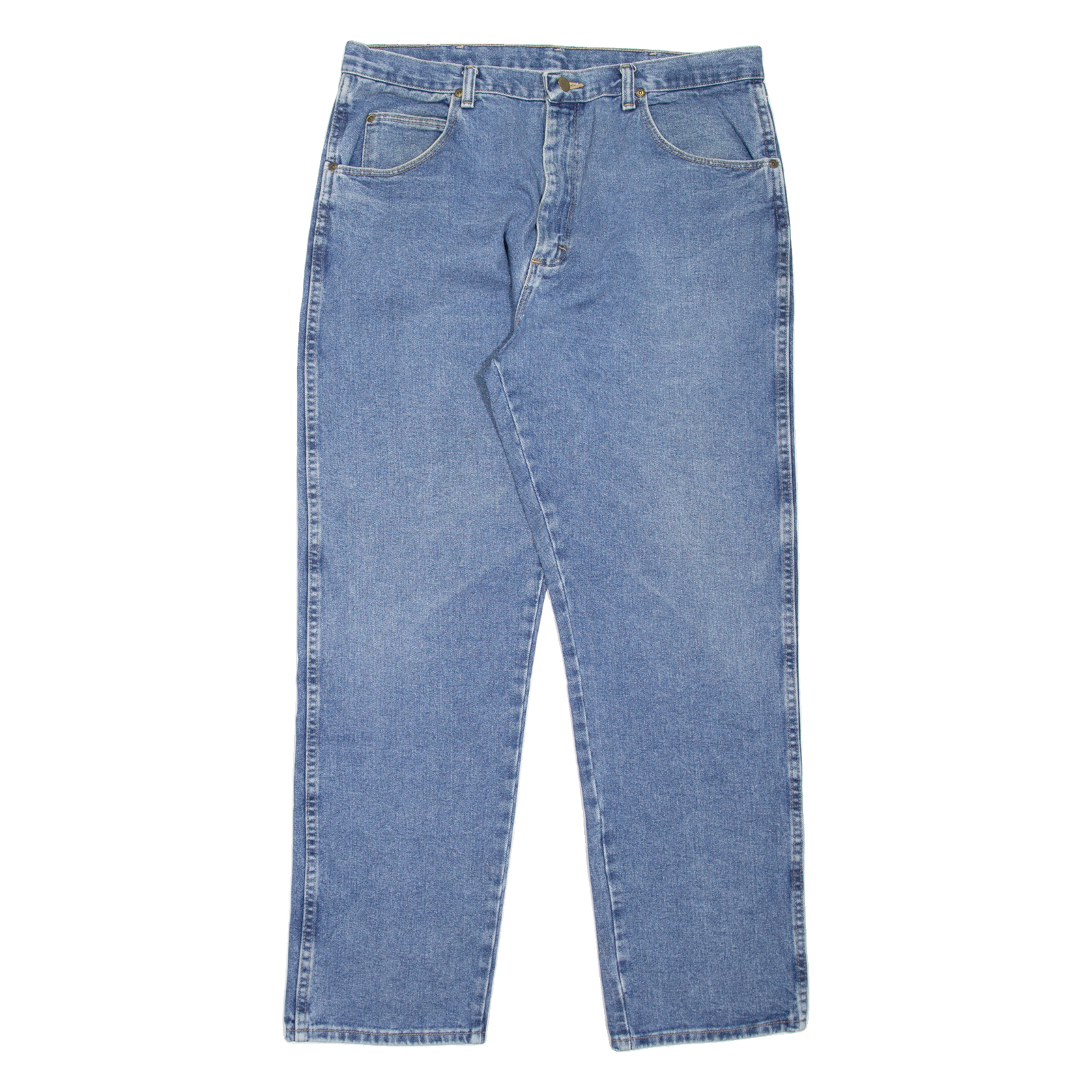 WRANGLER Mens Jeans Blue Regular Tapered W35 L32 Refurbished - N/A refurbished available on Cerqular