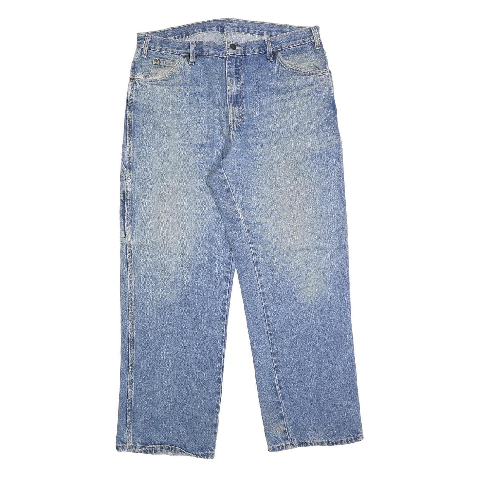 DICKIES Mens Relaxed Light Blue Denim Jeans W36 L32 Casual Workwear Zip Closure Refurbished - N/A refurbished available on Cerqular