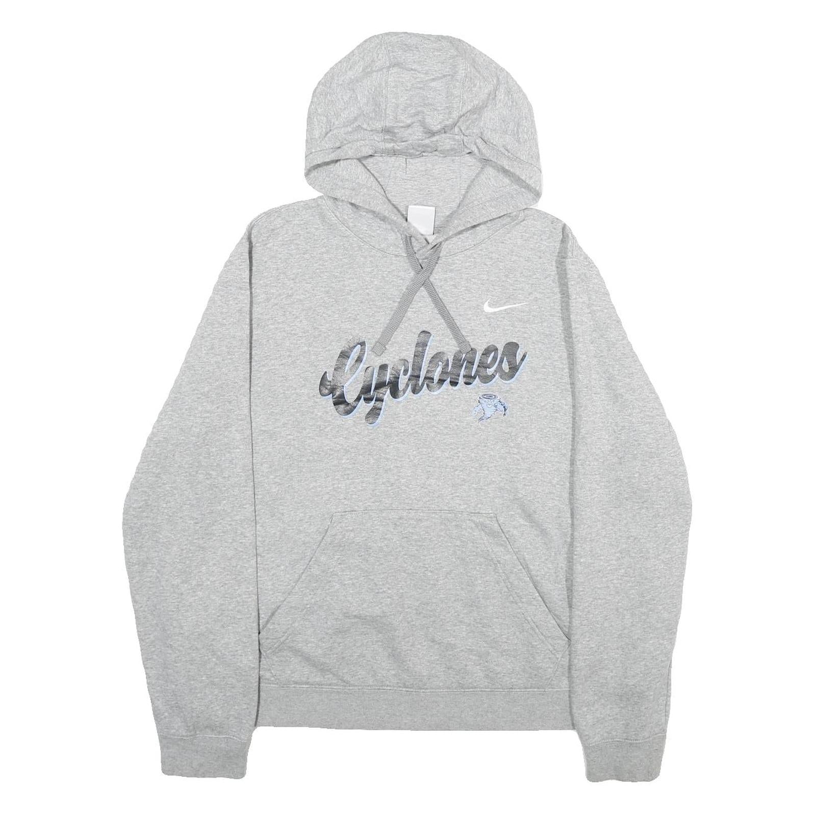 NIKE Mens Grey Hooded Pullover XL Cyclones Hoodie Sportswear Casual Refurbished - N/A refurbished available on Cerqular