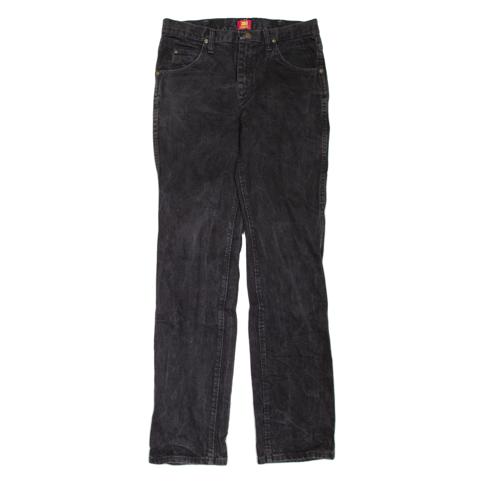 WRANGLER 36 MWZ Mens Jeans Black Slim Straight W32 L34 Refurbished - N/A refurbished available on Cerqular