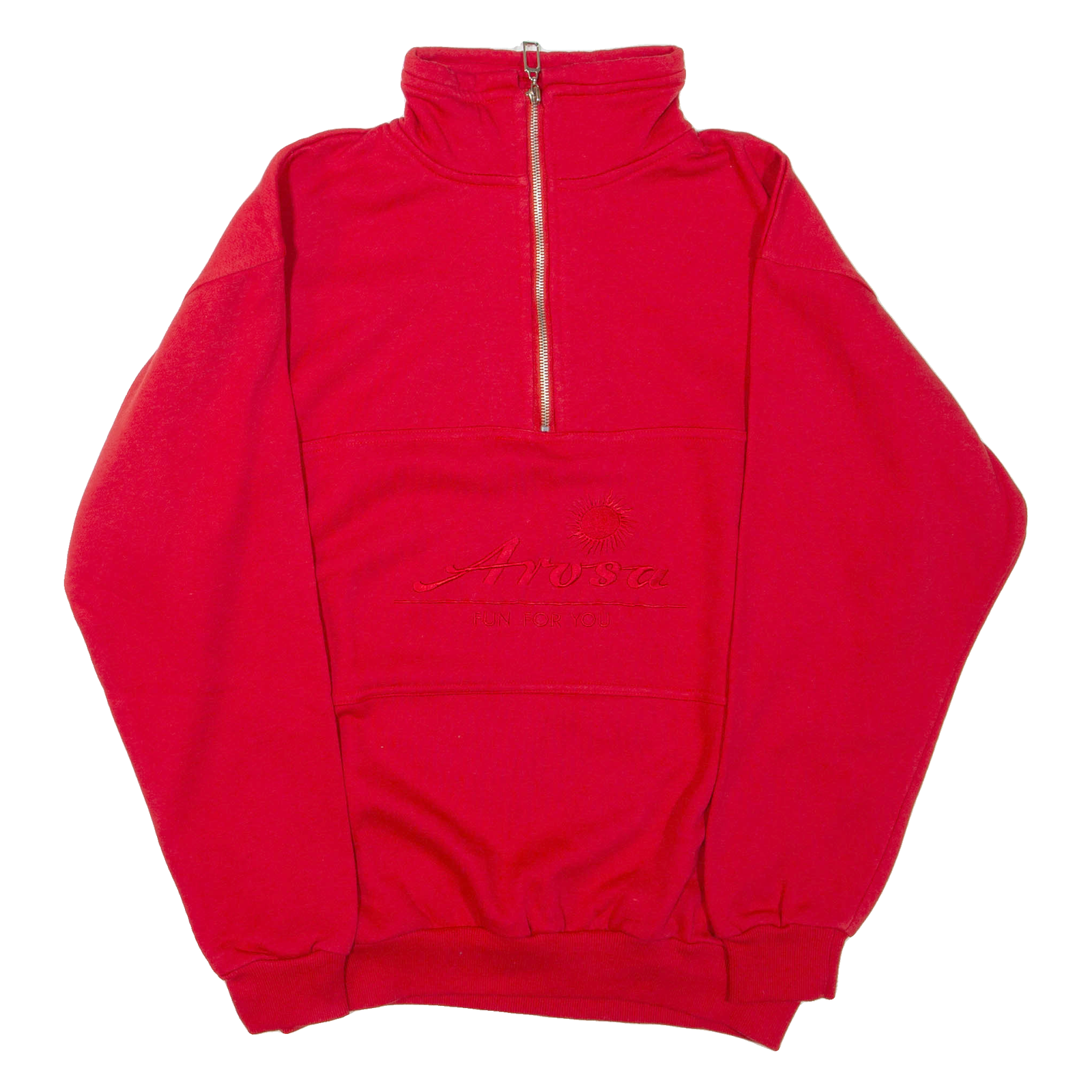 TOP SPIRIT OF SWITZERLAND Mens Sweatshirt Red 1/4 Zip L Refurbished - N/A refurbished available on Cerqular