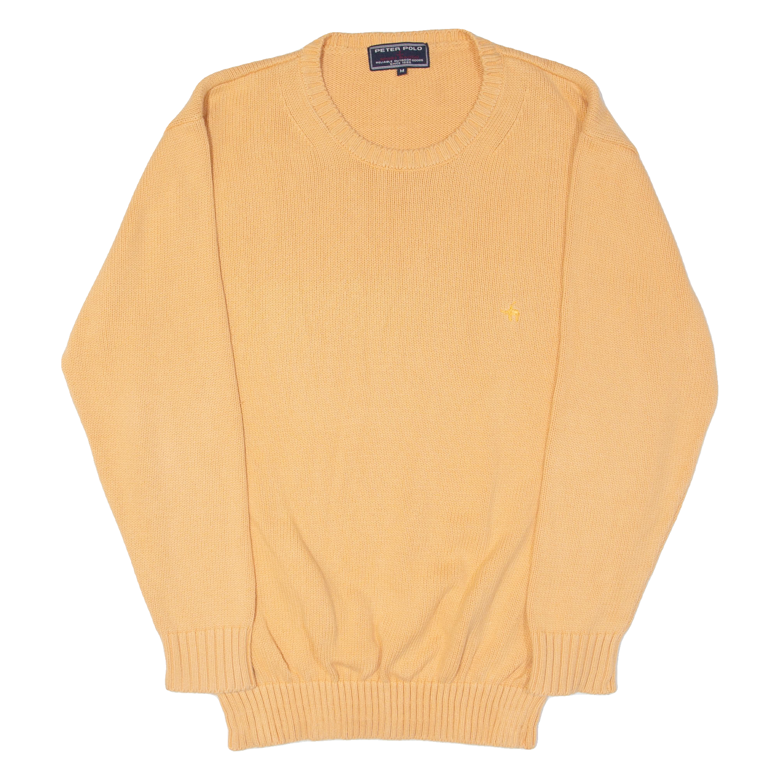 PETER POLO Mens Jumper Orange Tight Knit M Refurbished - N/A refurbished available on Cerqular