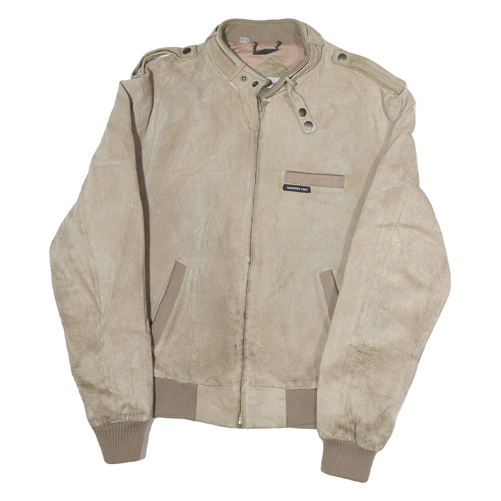 Buy MEMBERS ONLY Mens Beige Leather Bomber Jacket L Suede Zip Closure Casual Retro Refurbished - $87.09 MEMBERS ONLY Mens Beige Leather Bomber Jacket L Suede Zip Closure Casual Retro Refurbished - N/A refurbished available on Cerqular